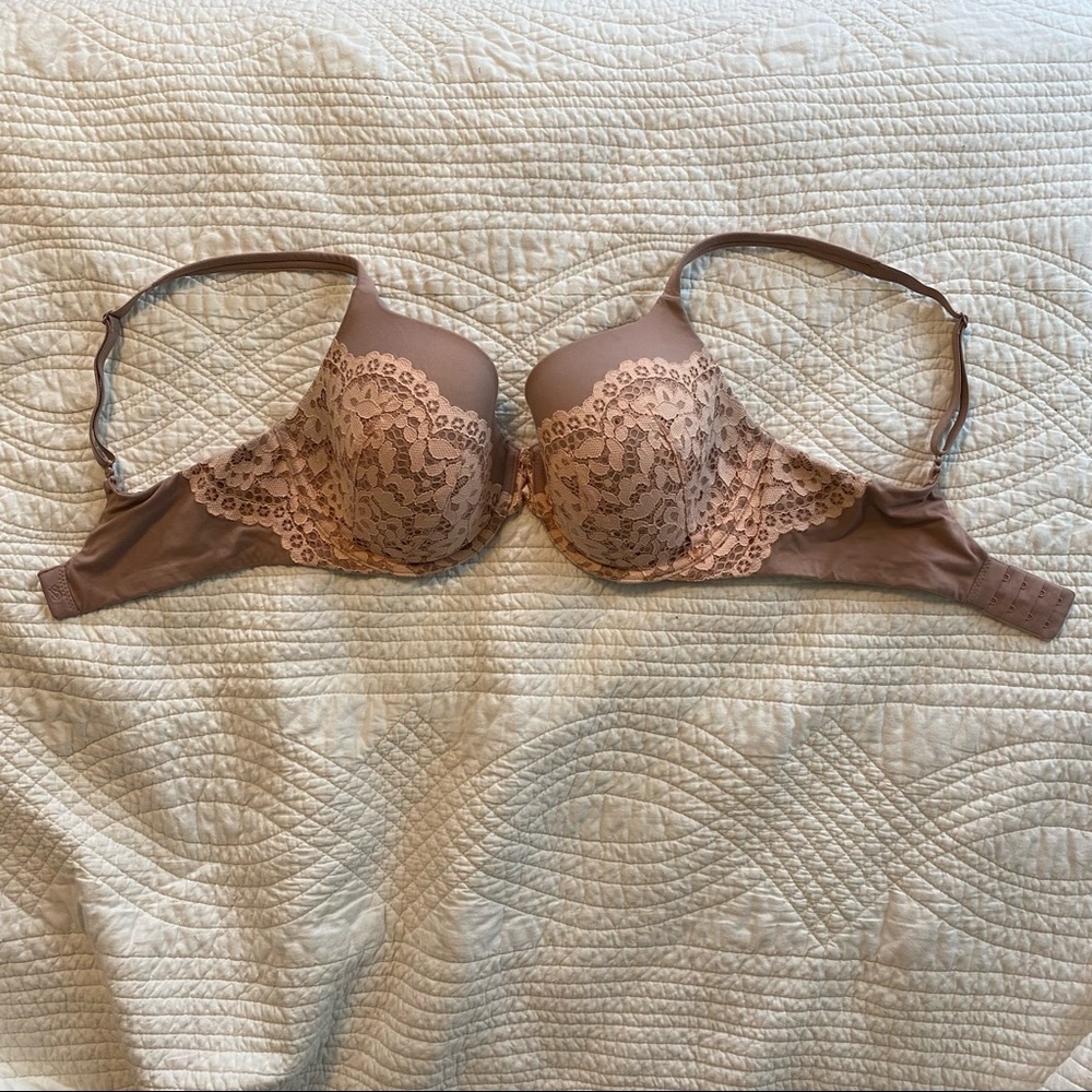 Victoria Secret full coverage mauve/blush lace bra